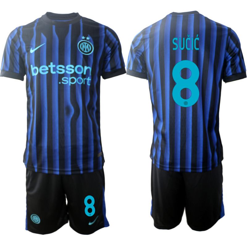 Men 2025-2026 Club Inter Milan CF home Black #8 Soccer Jersey->inter milan jersey->Soccer Club Jersey